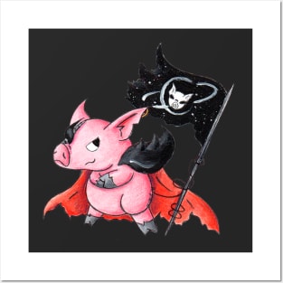Space Pirate Piggy Posters and Art